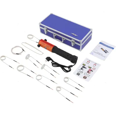 Immagine prodotto di Riscaldatore a induzione magnetico - Sbloccaviti da 1300 W - Fino a 800 °C - Per bulloni da 35–50 mm - Set da 10 bobine