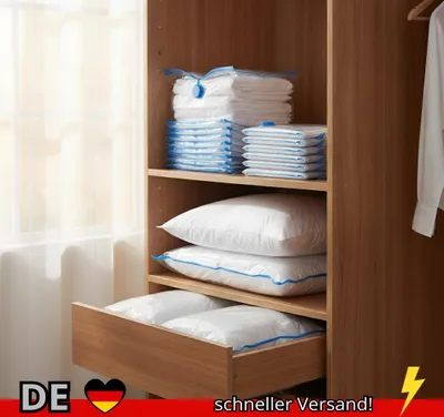 Produktbild von 5er-Pack Vakuum-Aufbewahrungsbeutel Platzsparende Beutel Kompression für