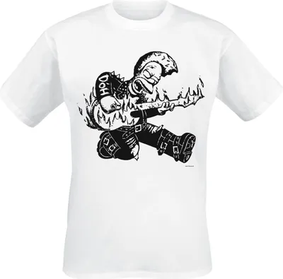 Produktbild von Die Simpsons T-Shirt Herren Homer Guitar weiß S