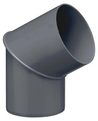 Produktbild von INEFA Fallrohrbogen 60 Grad, DN75 / 75mm, Anthrazit – PVC Regenrohrbogen für die Dachrinne am Gartenhaus oder Pavillon als passgenaues Zubehör zur Dachentwässerung aus Kunststoff