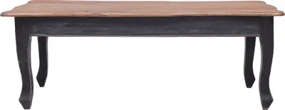 Immagine prodotto di Tavolino da Salotto Nero 120x60x45 cm Legno Massello di Mogano
