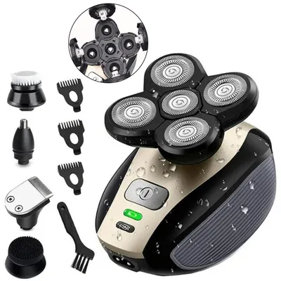 Produktbild von 5-in-1 Haarschneider, Haarschneidemaschine, Glatzenrasierer fš¹r M?nner, Elektrorasierer mit LCD-Display,Wasserdichter