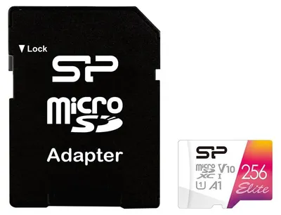 Zdjęcie produktu dla Silicon Power Elite, 256 GB, MicroSDXC, Klasa 10, UHS-I, 100 MB/s, Class 1 (U1)