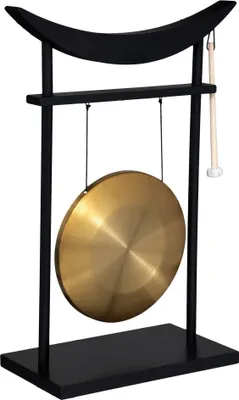 A gong on a stand.