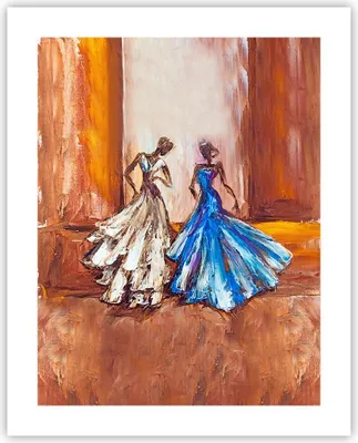Produktbild von Poster - Poster ohne Rahmen - Frauen Kleider Öl - 40x50 cm - Wand Bild - Wanddeko - Wandbilder - Kunstposter - Wandposter - Bilder - Kunstdruck - Wanddekoration - Wandbild - P2XPA40x50-4172