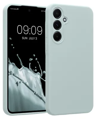Produktbild von kwmobile Hülle kompatibel mit Samsung Galaxy A55 5G - Hülle Silikon gummiert - Handyhülle - Handy Case in Cool Mint