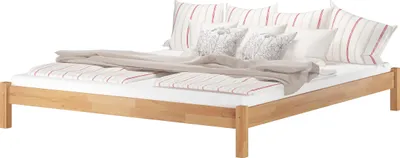 Produktbild von Doppelbett Futonbett ohne Kopfteil 200x200 Buche Massivholz wählbares Zubehör V-60.84-20ohne Zubehör