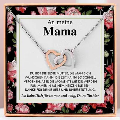Produktbild von An meine Mama - Verbundene-Herzen-Halskette für Damen - RILEY_HEARTS