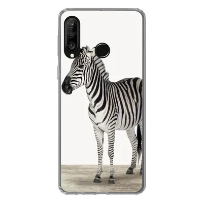 Produktbild von MuchoWow® Handyhülle Schutzhülle Hülle für Huawei P30 Lite Zebra - Mädchen - Tiere - Kinder - Jungen Silikon Softcase Handy Hülle - Handyhülle