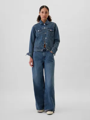 Produktbild von GAP Damen Baggy Jeans 28LONG mit mittelhohem Bund und 76 cm Innenbeinlänge