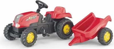 Produktbild von rolly toys Kid  Trettraktor mit Anhänger rot, Maße: 134x47x52 cm; 01 212 1