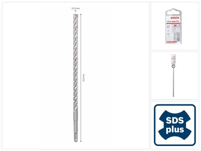Image de Forets à marteau SDS-plus Bosch 7X Forets 12x250x315mm Carbure ( 2608576152 ) PGM