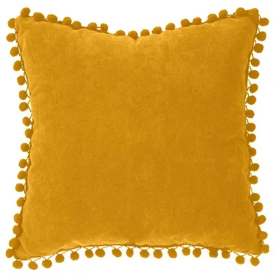 Produktbild von Pompons Kissen 40cm x 40cm gelb