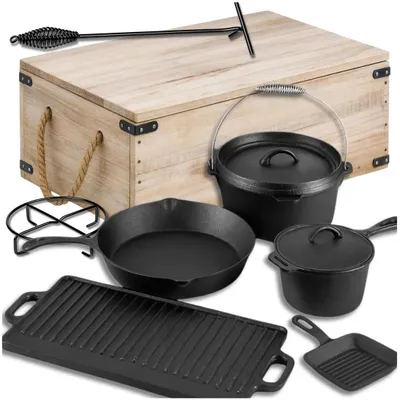 Immagine prodotto di Set composto da pentola, casseruola, padella, griglia e accessori Modern Black