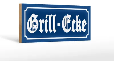 Produktbild von Holzschild Grill-Ecke 27x10cm Garten Grillschild