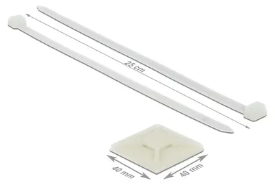 Immagine prodotto di Supporto per fascetta Delock - bianco