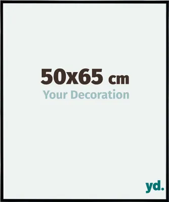 A marketing image showing the dimensions of a picture frame and a brand logo.