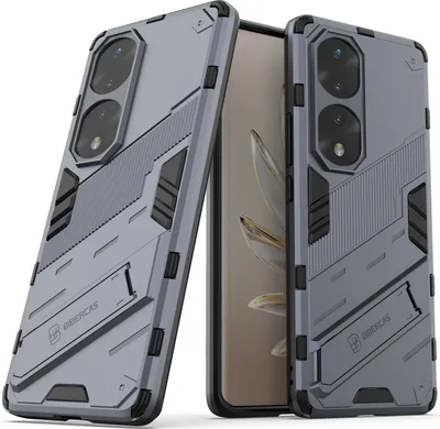 Obrázek produktu pro Pouzdro pro Honor 70 Pro Hybridní PC TPU Nárazuvzdorné Ochranné Pouzdro s Funkcí Stojanu Šedá