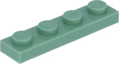 Produktbild von LEGO: 50 Stück Platte 1x4 in Sandgrün