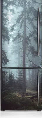 Produktbild von Magnete Küche Kühlschrank Kühlschrankmagnete 60x205 cm - Nebliger Wald