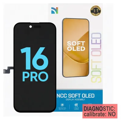 Produktbild von Kompatibles NCC High Refresh InCell Display Touchscreen Bildschirm Schwarz für Apple iPhone 16 Pro A3293, A3083 & Werkzeug