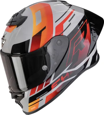 Image de Scorpion Exo-R1 Evo II Air Adrenaline Casque intégral Gris / Rouge / Orange M