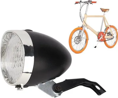 Image de Lampe avant rétro à 3 LED pour vélo, lampe frontale, éclairage de nuit, décoration