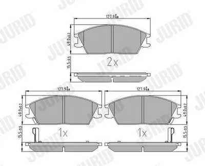 Produktbild von JURID Bremsbeläge Satz Vorne für HYUNDAI GETZ (TB) 572268J