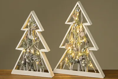 Produktbild von 1 x LED Objekt Baum Blauglockebaum grau Weihnachtsdeko