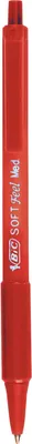 Image de BIC stylo à bille rétractable Soft Feel Clic Grip, rouge
