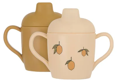 Produktbild von Konges Sløjd Trinklernbecher 2-Pack - Lemon