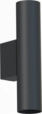 Produktbild von Wandleuchte Metall GU10 H: 18 cm Up Down Schwarz 2-flammig rund Modern Wandlampe