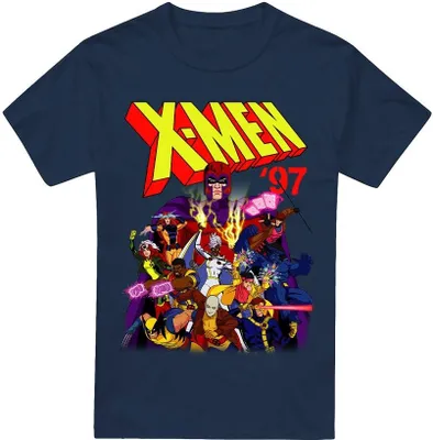 Immagine prodotto di Marvel - Maglietta "X-Men 97" da uomo TV3374 (L) (blu navy)