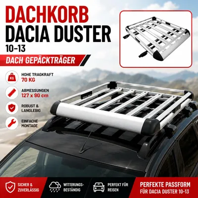 Produktbild von Dachkorb Auto Dachträger Dach Gepäckträger Für DACIA DUSTER 10-13 | 127 x 90cm