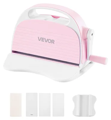 Obrázek produktu pro VEVOR Ruční lisovací a razící stroj, šířka řezu 76 mm, přenosný stroj pro vytváření reliéfů s razicími deskami, ergonomická rukojeť, vhodný pro umělecké řemeslo, scrapbooking, výrobu karet a další kreativní činnosti