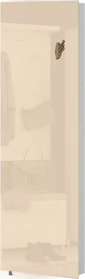 Produktbild von Schuhschrank  Siusega 06, Farbe: Creme Hochglanz - 208 x 67 x 16 cm (H x B x T)