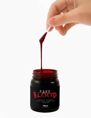 Productafbeelding van Donkerrood kunstbloed van luxe kwaliteit, 100 ml - Één maat