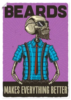 Produktbild von ARTland Poster Bärte machen alles besser Größe: 50x70 cm