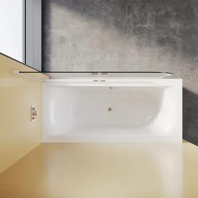 Produktbild von SONNI 120x140 cm Badewannenaufsatz Faltbar mit Seitenwand Nano Badewannenfaltwand, Duschabtrennung Faltwand Komfort