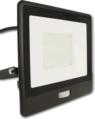 Produktbild von V-TAC LED-Fluter, Bewegungsmelder VT-158S-1 (20291) EEK: F, 50W, 4000 lm, 6500K, schwarz