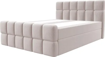 Produktbild von Bett Boxspringbett SELA ohne Topper mit Bettkästen - Doppelbett, Stauraum, Schlafzimmer, Polsterbett, Bettgestell (160x200, Beige - Fredo 10)