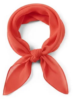 Produktbild von TigerTie Damen Nickituch Chiffon in orange - Leichtes zartes Halstuch - 58 x 58