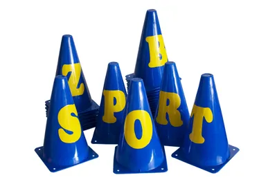 Produktbild von tanga sports® Markierkegel mit Buchstaben