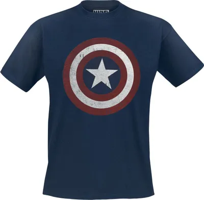 Produktbild von Captain America T-Shirt Herren Shield Logo navy XXL