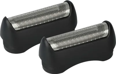 Produktbild von vhbw 2x Scherfolie kompatibel mit Braun 5683, 5684, 5685, 130, 815, 835, 140, 150 Elektrorasierer + Rahmen, schwarz/silber