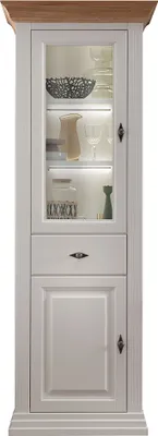 Produktbild von Vitrine, Kiefer weiß mit Eiche, ESBJERG-69