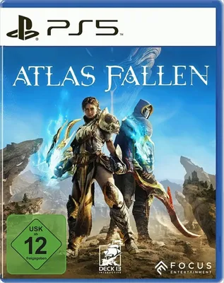 The cover art for the video game 'Atlas Fallen' on PlayStation 5.