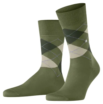 Produktbild von Burlington Herren Socken Manchester M So Baumwolle gemustert 1 Paar, Grün Lime G