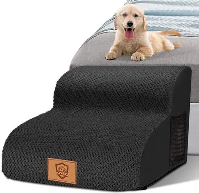 Immagine prodotto di Piccola scaletta per cani a 2 gradini, altezza 40 cm, antiscivolo