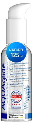 Immagine prodotto di JOYDIVISION Originale AQUAglide 125 ml Gel lubrificante naturale, cristallino e vegano, ottimizzato per il pH e compatibile con | preservativi in lattice